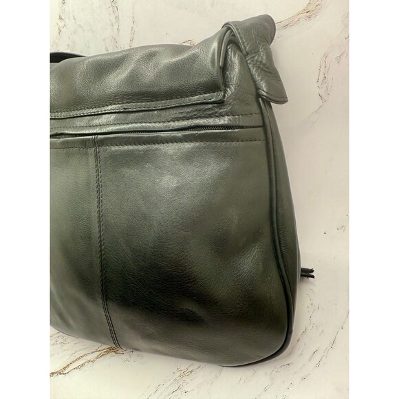 Vintage Wilsons Genuine Leather Black Shoulder Bag 90's EXCELLENT - Picture 13 of 16